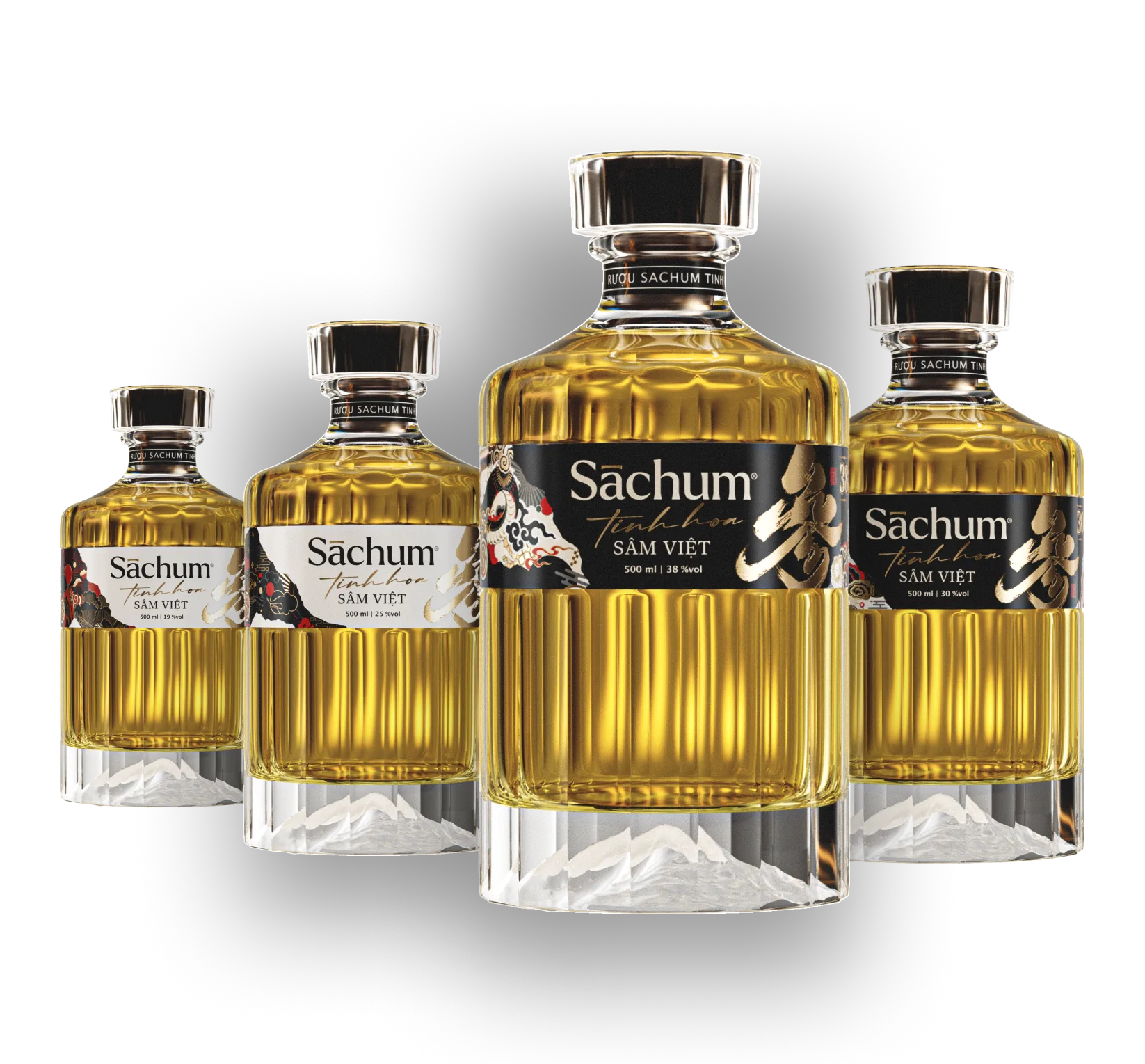 Bộ sưu tập rượu Sachum — 19, 25, 30 và 38% vol
